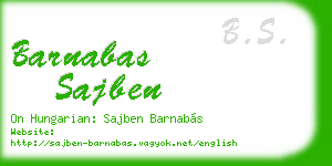 barnabas sajben business card